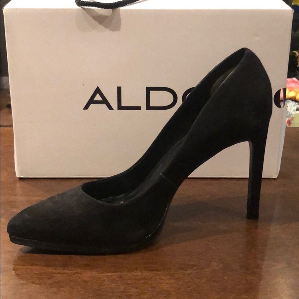 ALDO | Black Suede Heels